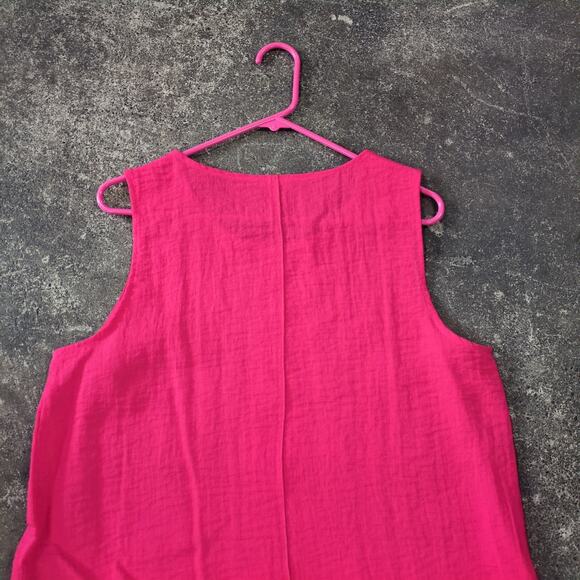 Habitat Tank Top Womens M Pink Sleeveless Textured Rayon Blend Lightweight - Picture 4 of 8